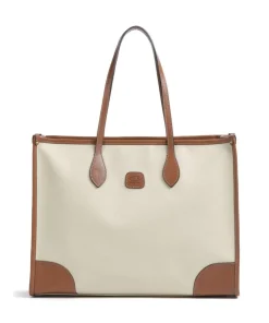 Firenze Shopper 14″ Lederimitat elfenbein/braun