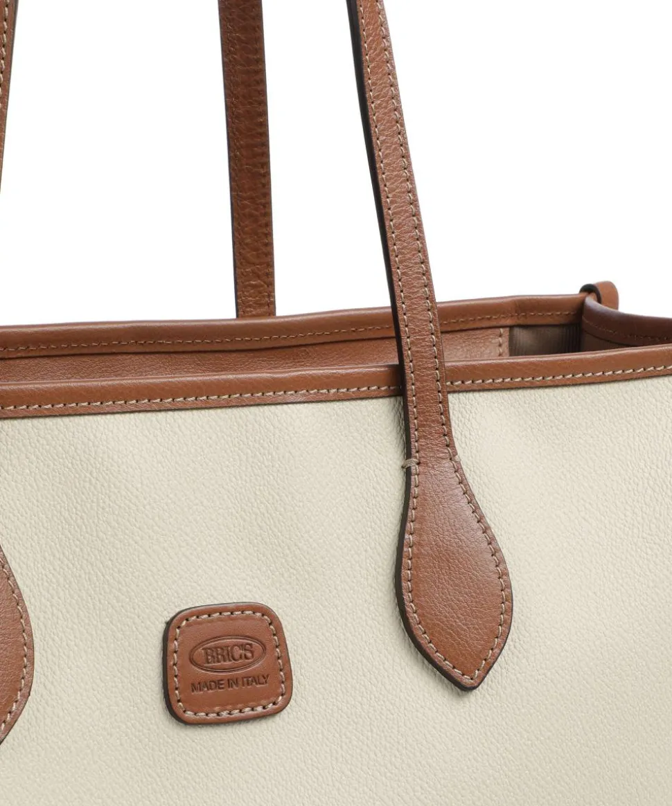 Firenze Shopper 14″ Lederimitat elfenbein/braun