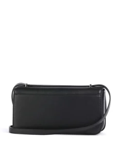 Flap Re Umhängetasche Lederimitat schwarz
