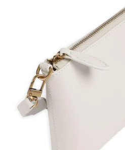 Flat Mini Umhängetasche Kalbsleder elfenbein