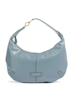 Flavia Schultertasche fein genarbtes Rindsleder hellblau