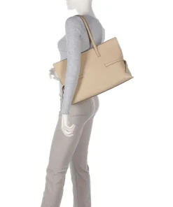 Fleet Street Shopper fein genarbtes Rindsleder beige