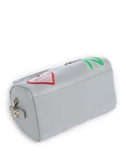 Florence Small Maya Umhängetasche Saffiano Leder hellgrau