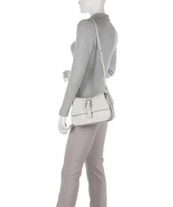 Flow M Handtasche fein genarbtes Leder elfenbein