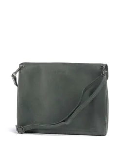 Fold Umhängetasche fein genarbtes Rindsleder grün