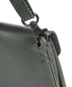 Fold Umhängetasche fein genarbtes Rindsleder grün