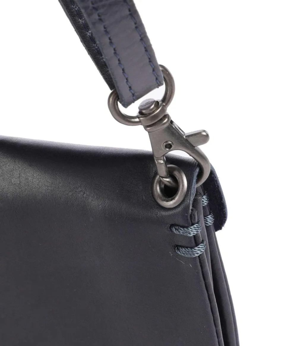 Fold Umhängetasche Rindsleder dunkelblau