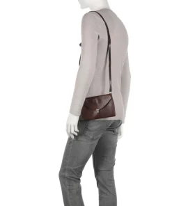 Fold Umhängetasche Rindsleder braun