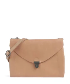 Fold Umhängetasche Rindsleder hellbraun