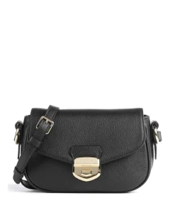 Foulonné Milano Umhängetasche genarbtes Rindsleder schwarz