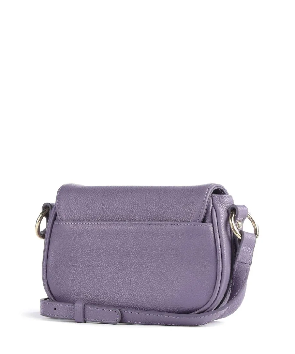 Foulonné Milano Umhängetasche genarbtes Rindsleder violett