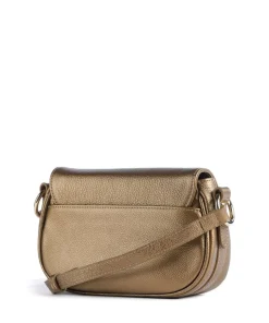 Foulonné Milano Umhängetasche genarbtes Rindsleder gold