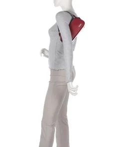 Franzis Calf Optic XS Schultertasche fein genarbtes Leder rot