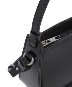 Franzis Calf Optic XS Schultertasche fein genarbtes Leder schwarz