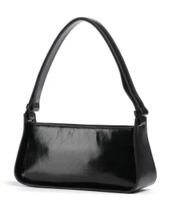 Franzis Lack Distressed S Schultertasche Leder schwarz