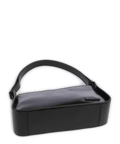 Franzis Lack Distressed S Schultertasche Leder schwarz