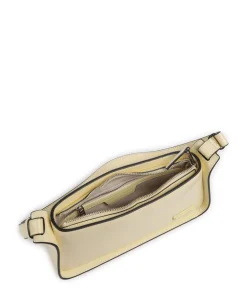 Franzis Lack Distressed S Schultertasche Leder vanillegelb