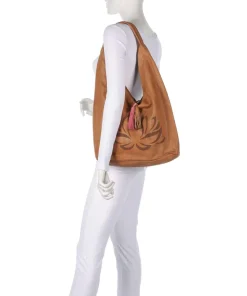 Freundgasse 1 Shopper genarbtes Leder braun