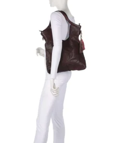 Freundgasse 2 Shopper genarbtes Leder dunkelbraun
