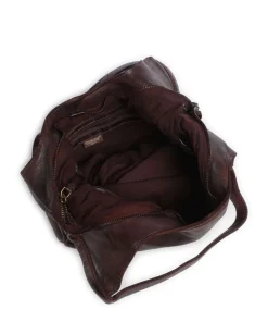 Freundgasse 2 Shopper genarbtes Leder dunkelbraun
