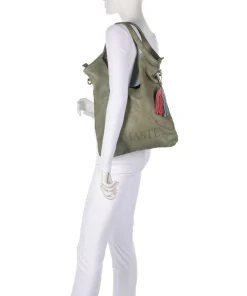 Freundgasse 2 Shopper genarbtes Leder grün