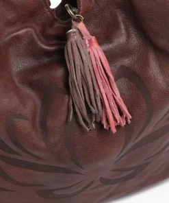 Freundgasse 1 Shopper genarbtes Leder dunkelbraun