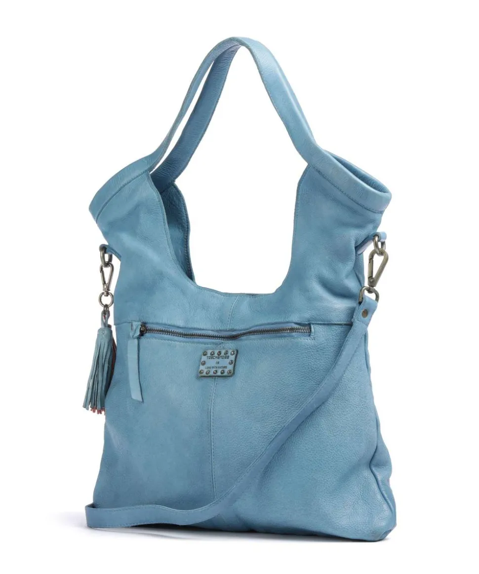 Freundgasse 2 Shopper genarbtes Leder blau