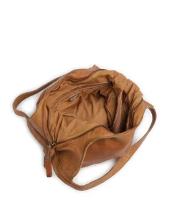 Freundgasse 2 Shopper genarbtes Leder braun