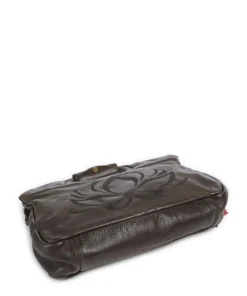 Freundgasse 3 Umhängetasche genarbtes Leder dunkelgrün