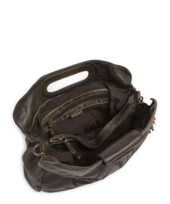 Freundgasse 3 Umhängetasche genarbtes Leder dunkelgrün