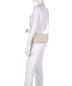 Fuana XS Umhängetasche genarbtes Leder beige