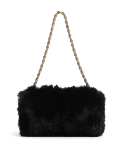 Furie Schultertasche Kunstfell schwarz
