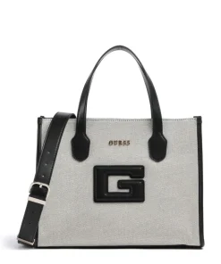 G Status Handtasche Polyester, Canvas beige/schwarz