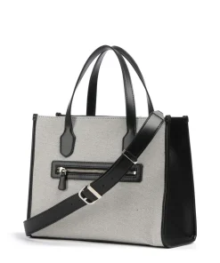 G Status Handtasche Polyester, Canvas beige/schwarz