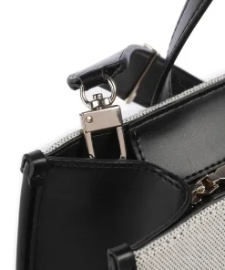 G Status Handtasche Polyester, Canvas beige/schwarz