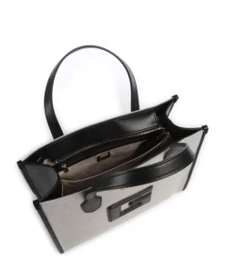 G Status Handtasche Polyester, Canvas beige/schwarz