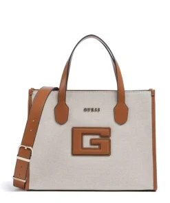 G Status Handtasche Polyester, Canvas beige/braun