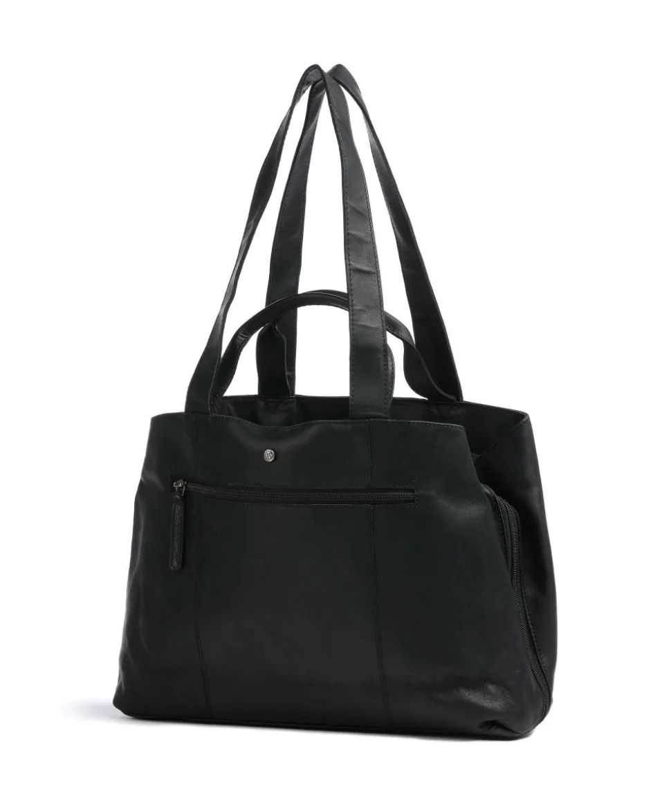 Gail Shopper Pull-Up Rindsleder schwarz