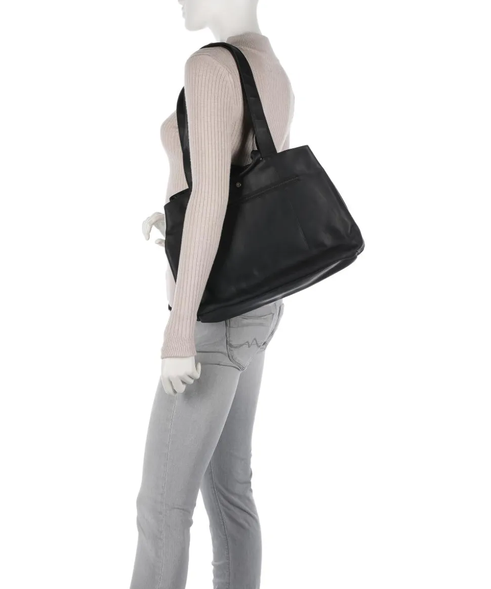 Gail Shopper Pull-Up Rindsleder schwarz