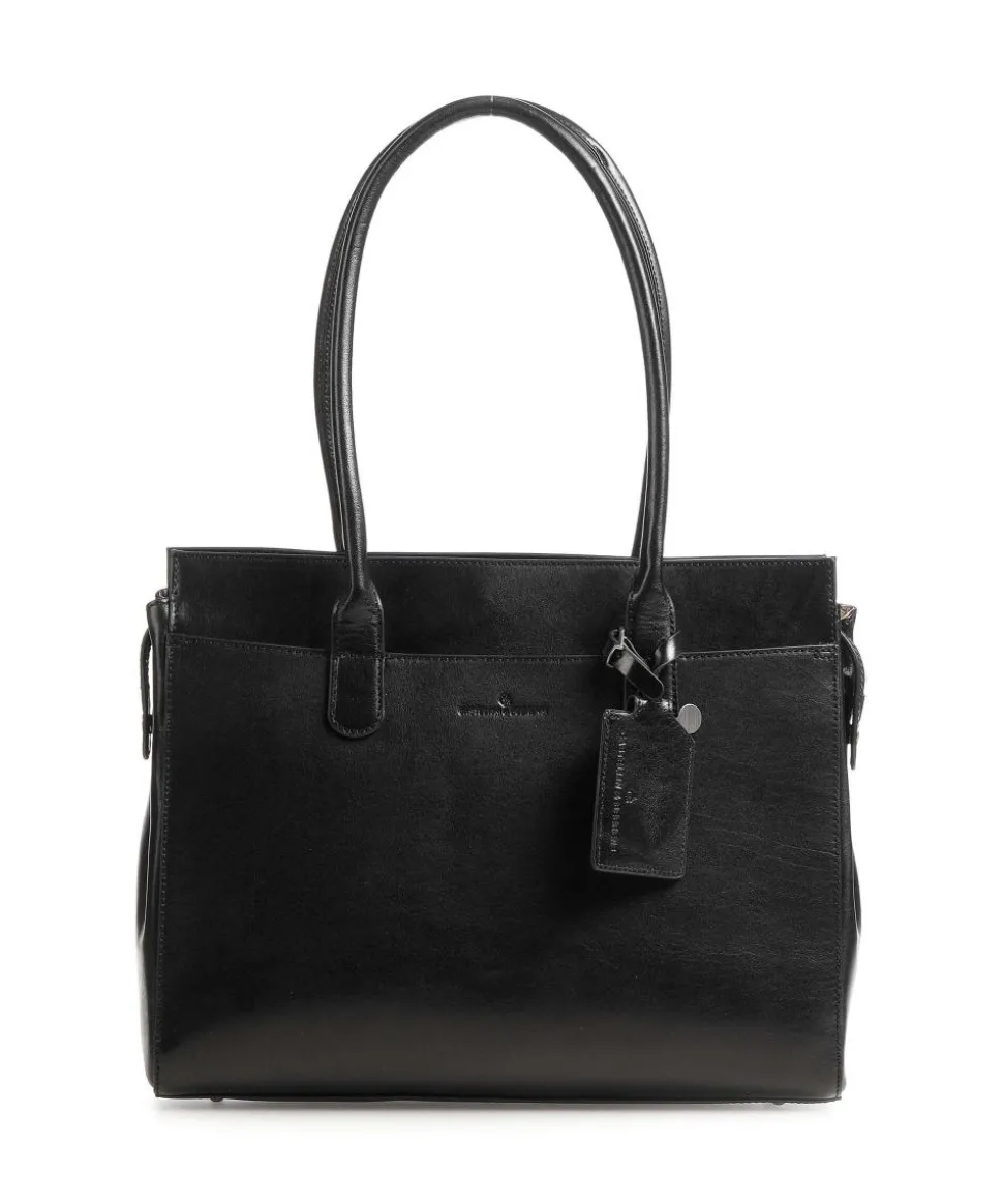 Gaucho Ellen Shopper 15″ fein genarbtes Rindsleder schwarz