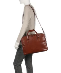 Gaucho Paul Aktentasche 15″ fein genarbtes Rindsleder cognac