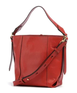Gemma Bucket bag genarbtes Rindsleder rot
