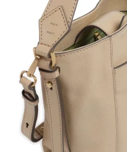 Gemma Bucket bag genarbtes Rindsleder beige