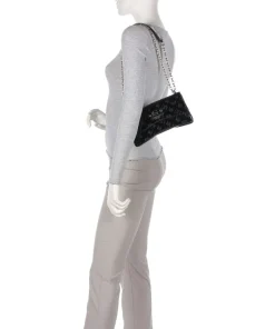 Gerty Peony Schultertasche Lederimitat schwarz