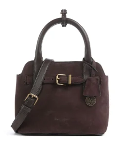 Gia Umhängetasche aufgerautes Kalbsleder dunkelbraun