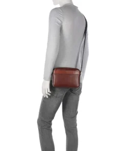 Giacomo Umhängetasche genarbtes Rindsleder braun