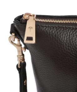 Giada Helena Handtasche genarbtes Leder dunkelbraun