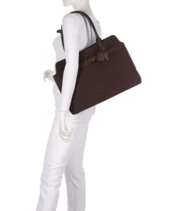 Gina L Shopper aufgerautes Kalbsleder dunkelbraun