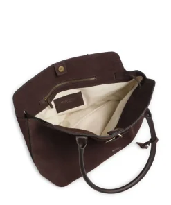 Gina L Shopper aufgerautes Kalbsleder dunkelbraun