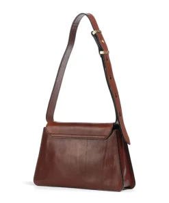 Ginevra Schultertasche fein genarbtes Rindsleder braun